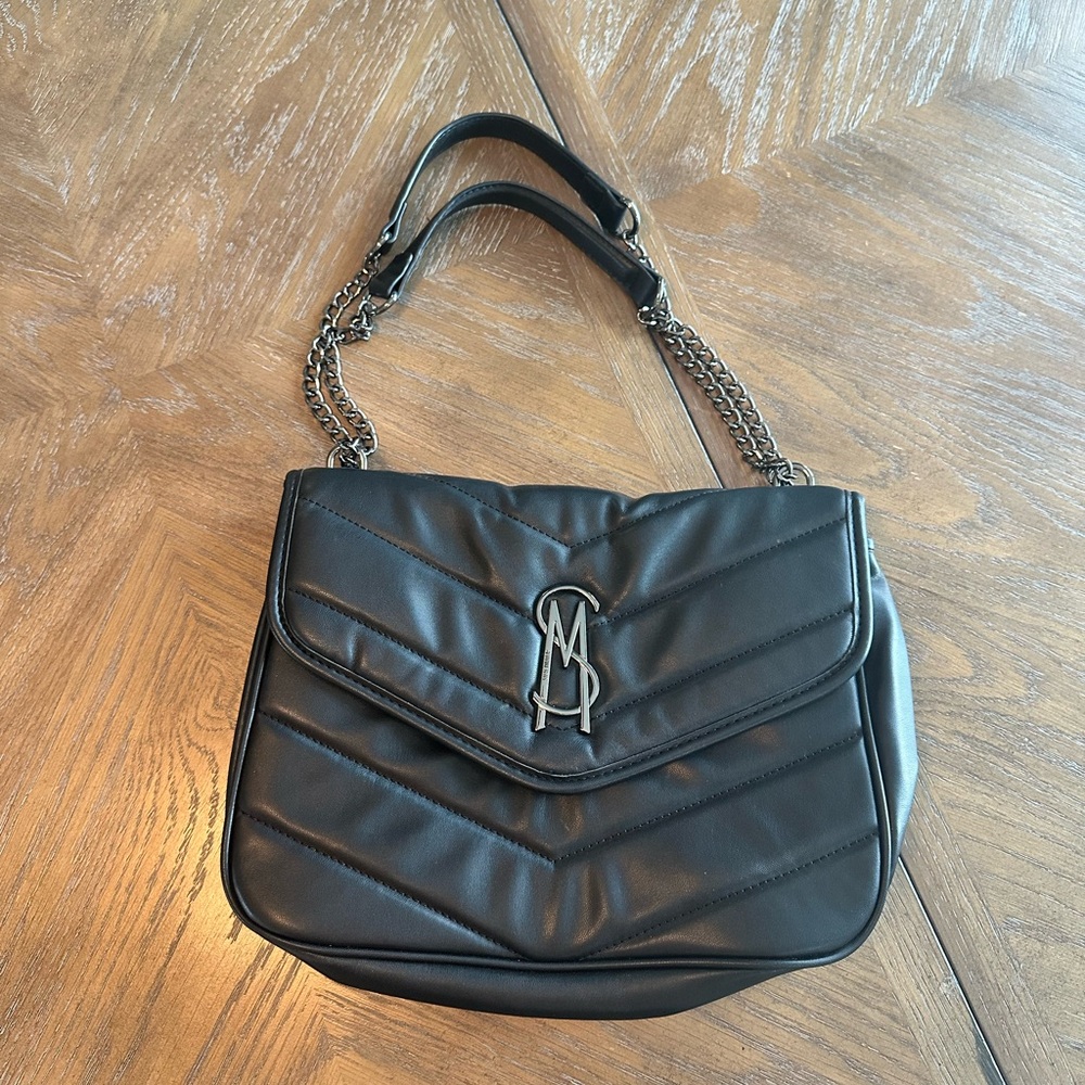 NWOT Steve Madden Black with Gunmetal Hardware Pillow Shoulder Bag
